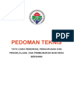 Pedoman Teknis Tata Cara Pendirian Bum Desa Bersama PDF