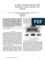 Outdoor Visible Light Communication For Inter-Vehicle Communication Using Controller Area Network