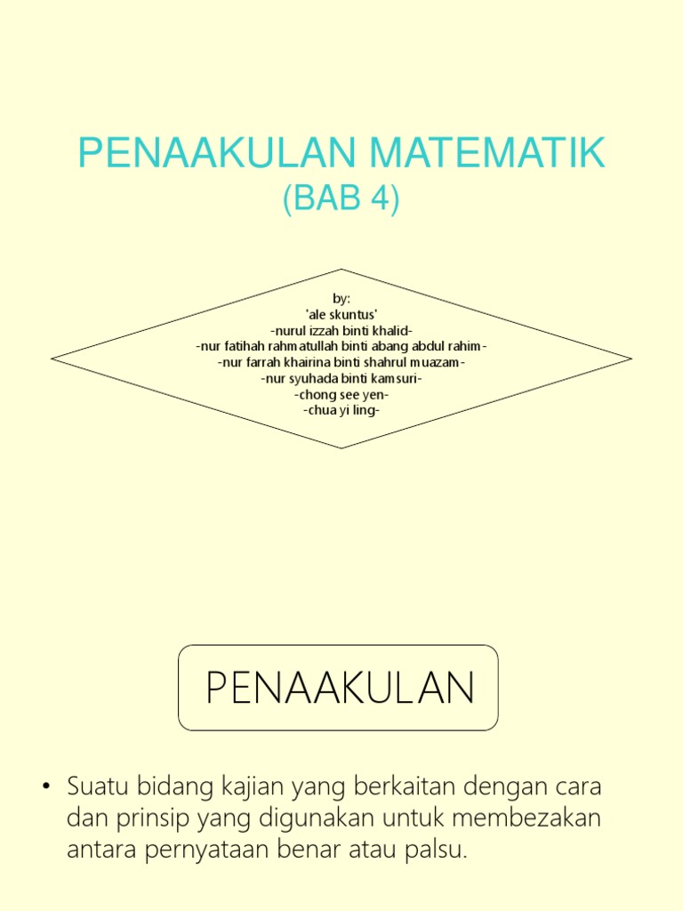 Penaakulan Matematik | PDF