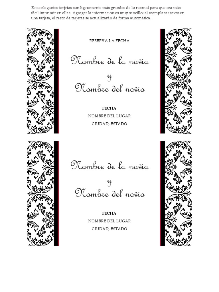 Tarjetas de Invitación Automáticas | PDF, image size:768x1024
