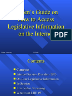 Citizen's Guide On How To Access Legislative Information On The Internet