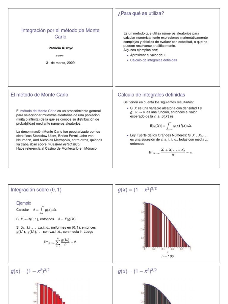 Montecarlo | PDF | Método Monte Carlo | Integral