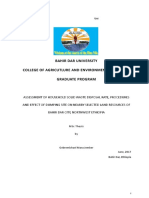 Assessment of Household Solid Waste Disposal Rate, Procedures and Effect of Dumping Site On Nearby Selected Land Resources of Bahir Dar City, Northwest Et