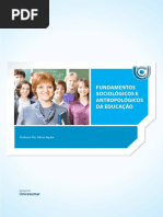 Fundamntos sociologicos e antropologicos da educação