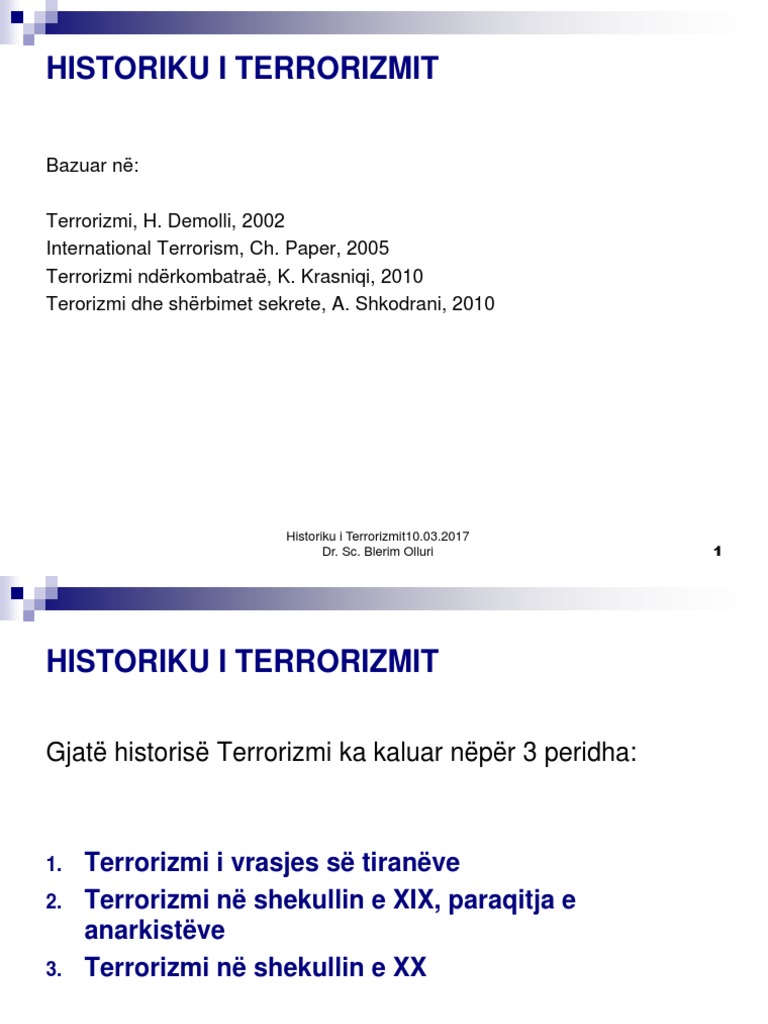 Historiku I Terrorizmit | PDF