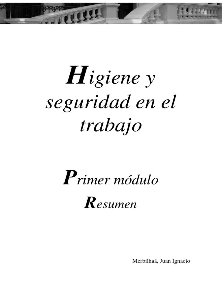 Higiene y Seguridad en el Trabajo: Módulo 1 | PDF | Seguridad y salud ...