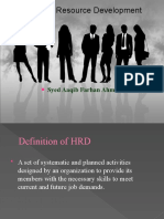 Human Resource Development: Syed Aaqib Farhan Ahmed
