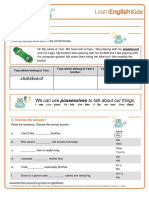Grammar Games Possessives Worksheet PDF