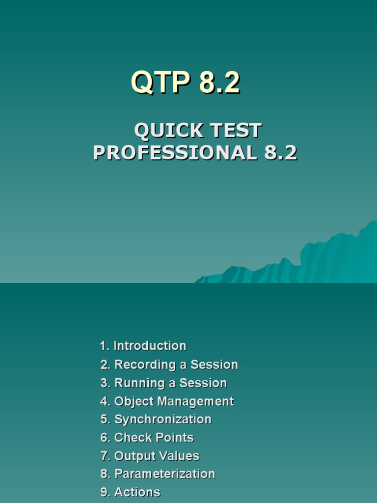 QTP 8.2 User Guide for Test Automation | PDF | Software Engineering ...