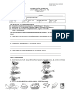 EVALUACIÓN CIENCIAS N°2 Vida Sana