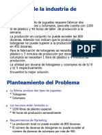 Problema de optimización de producción de juguetes