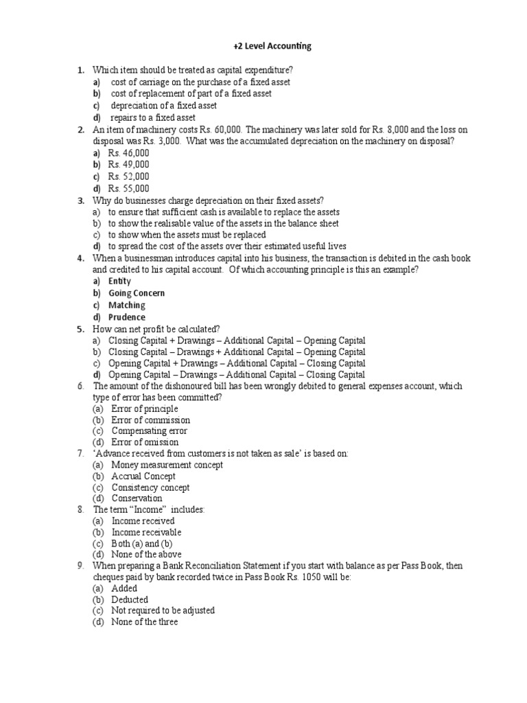 Multiple Choice Quetions_Financial Accounting Business