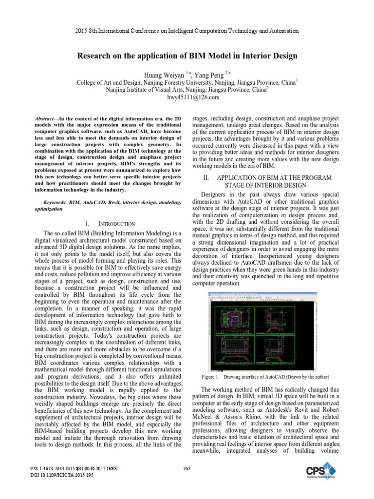 Weiyan, Peng - 2016 - Research On The Application of BIM Model in ...