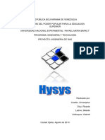 Hysys 2014 Problema