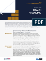 Health Financing: Analyzing and Mobilizing Resources For Sustainable Health Financing