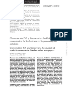 2010 - Conversation 2.0. and Democracy. An Analysis of Reader S Comments in Catalan Online Newspapers PDF