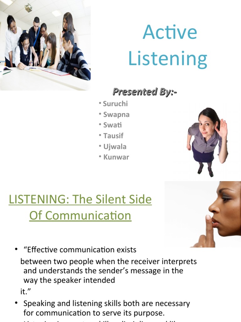 Mastering Active Listening Skills | PDF | Nonverbal Communication ...