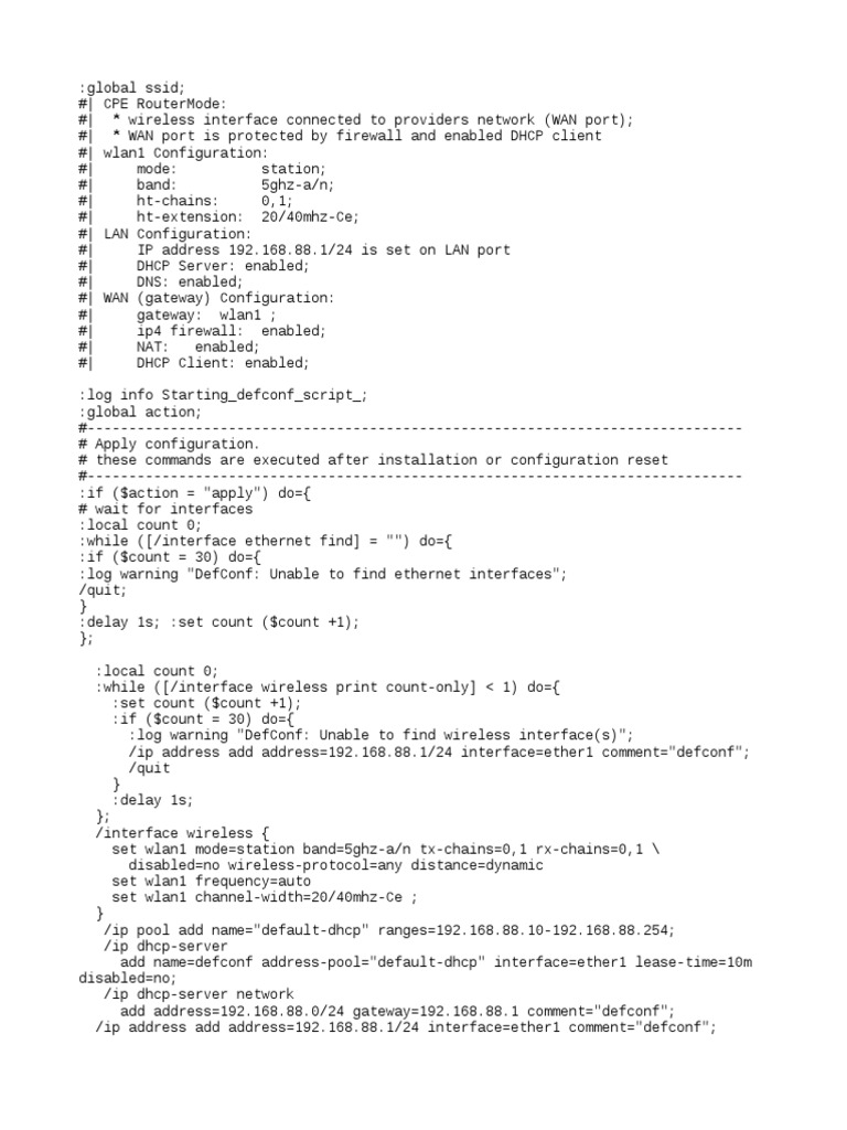 Default Router Configuration Guide | PDF | Ip Address | Firewall ...