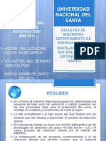 Universidad Nacional Del Santa: Informe Final Del Trabajo de Investigacion