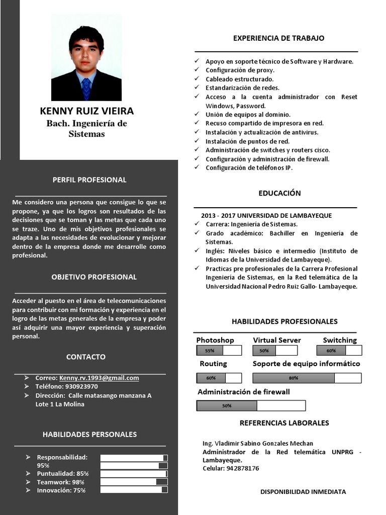 Curriculum Keny Ruiz | PDF | Firewall (Computing) | Computer Network