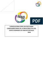 Convocatoria a elecciones complementarias MD CF Ciencias Sociales 2018