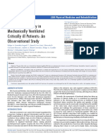 Functional Mobility in MechanicallyVentilated Critically Ill Patients An Observational Study