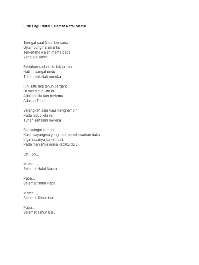 Selamat Natal Mama Pdf