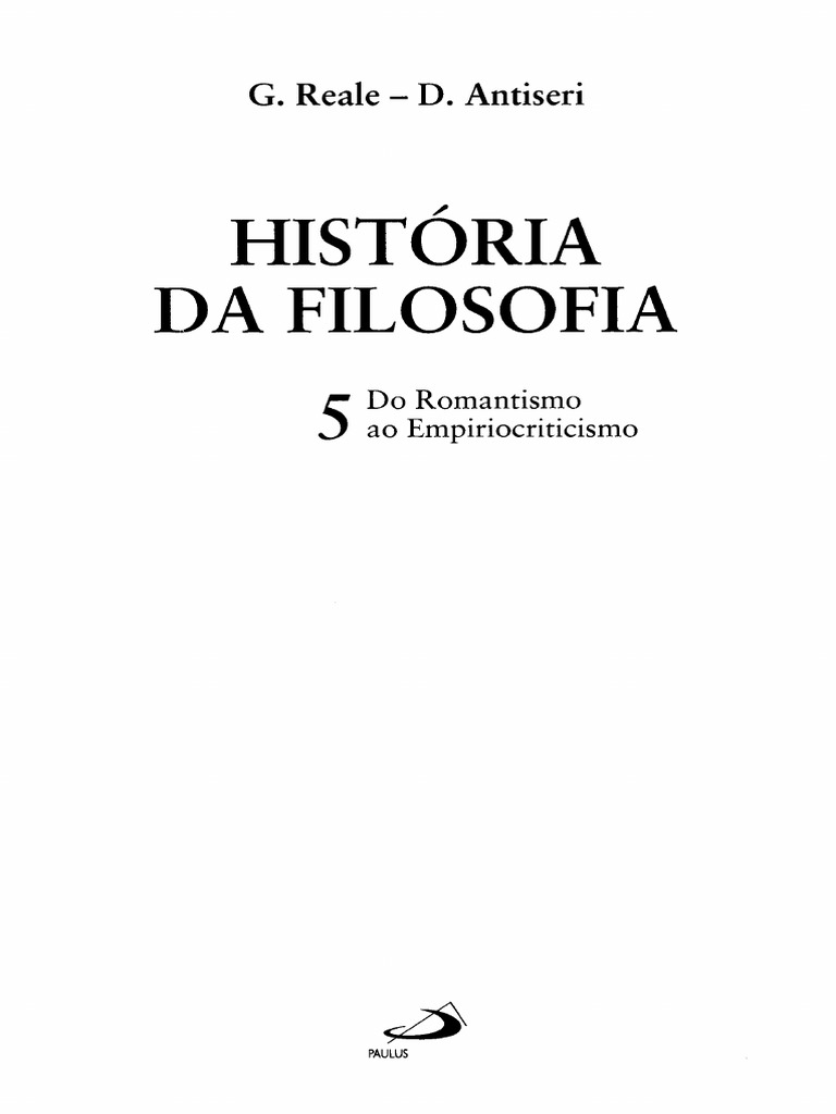 Giovanni Reale e Dario Antiseri - História Da Filosofia - Volume 5 ...