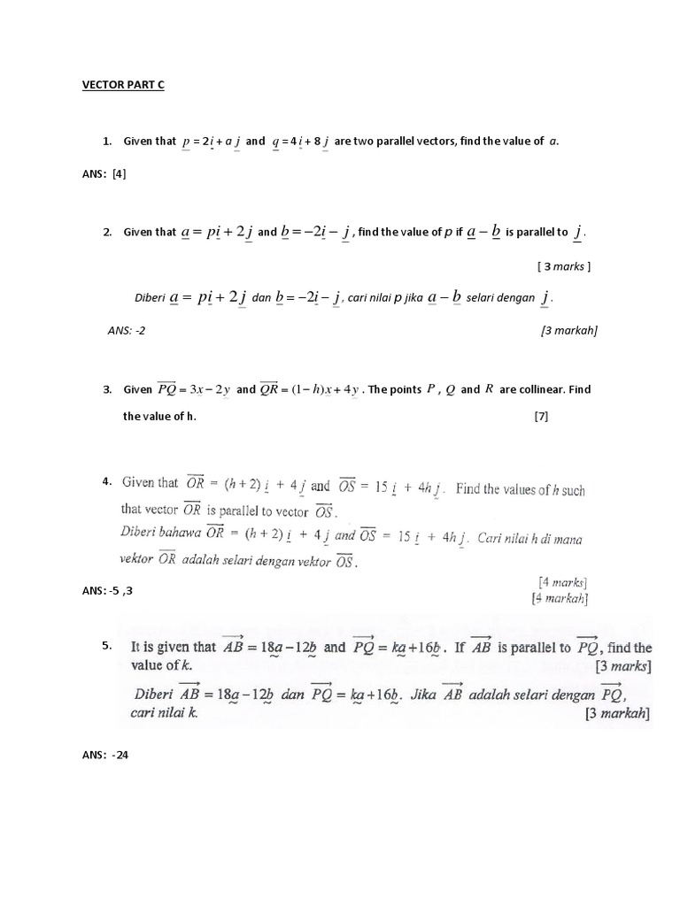 Solving Parallel Vector Problems | PDF
