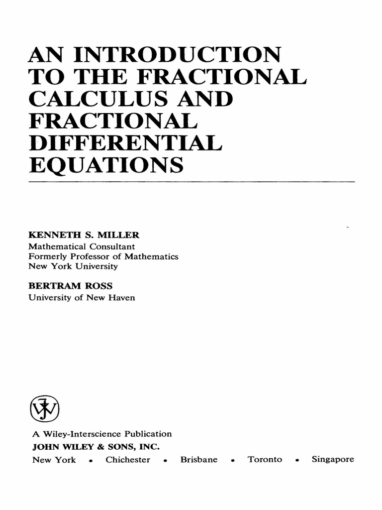 AN INTRODUCTION TO FRACTIONAL DIFFERENTIAL EQUATIONS PDF visual data 6