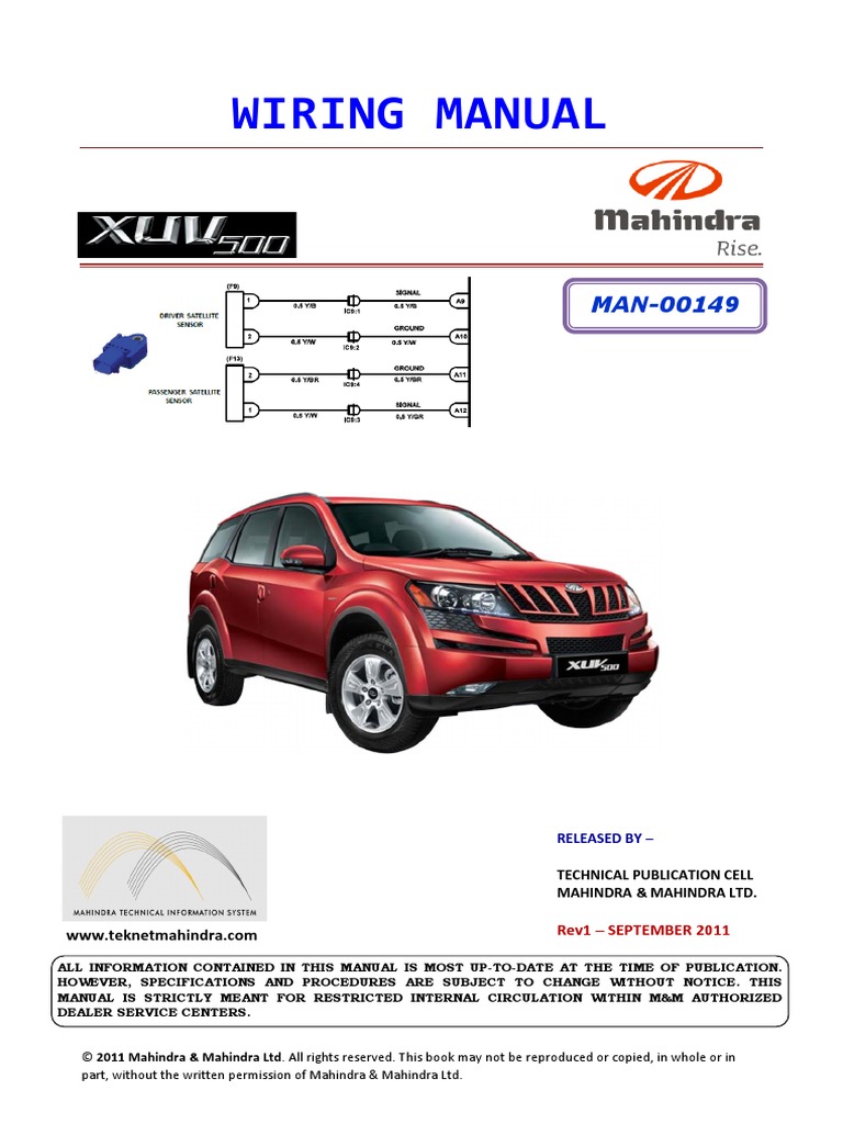 XUV 500 EURO V Wiring Manual PDF Electrical Connector Electrical Wiring