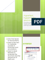 Hypertext, Hypermedia and Multimedia: Something Different From Traditional Teaching and Learning Materials