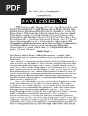 ebul hasen en nedvi rahmet peygamberi pdf
