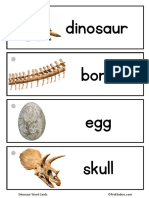 Dinosaur vocabulary words for kids