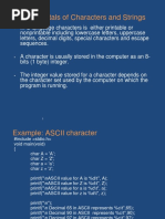 Fundamentals of Characters and Strings