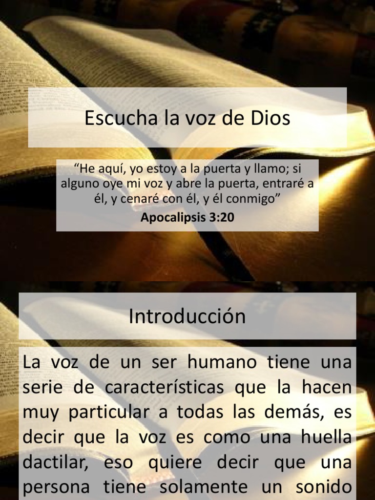Cómo Escuchar la Voz de Dios | PDF | Cristo (título) | Pablo el apóstol