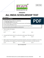 All India Scholarship Test: Byju S