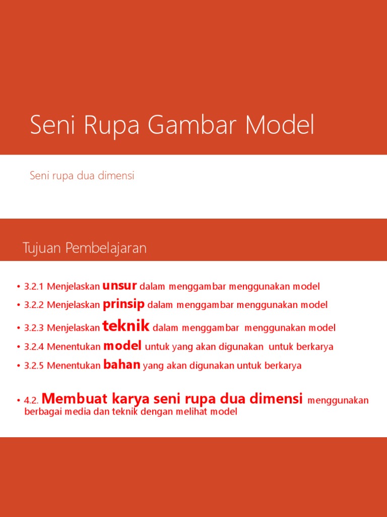Ppt Seni Rupa Gambar Model