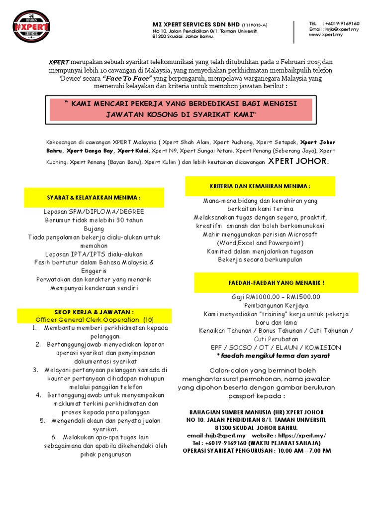 Iklan Jawatan Kosong 2018 Pdf