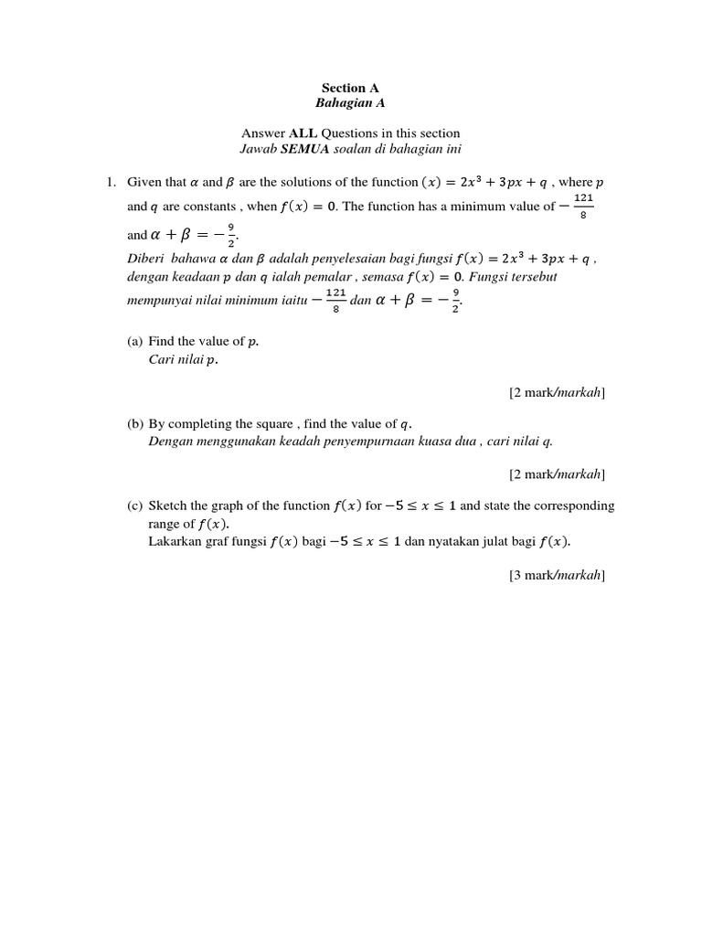 Add Maths p2 Section A Sept 2017 | PDF | Euclidean Plane Geometry | Space