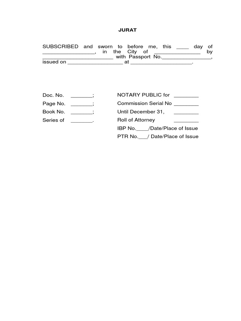 Printable Jurat Form Notary Certificates Printable Jurat Form Notary Certificates