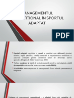 Managementul Competiţional În Sportul Adaptat