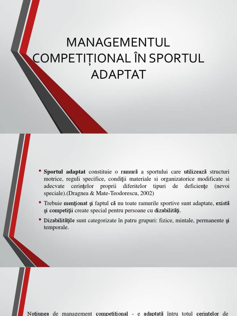 Management Sportiv Adaptat | PDF