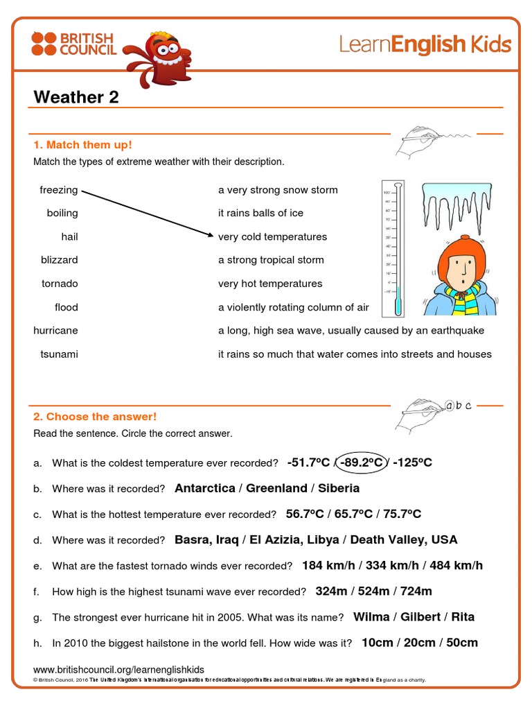 Worksheets Weather 2 PDF | PDF | Hail | Tropical Cyclones