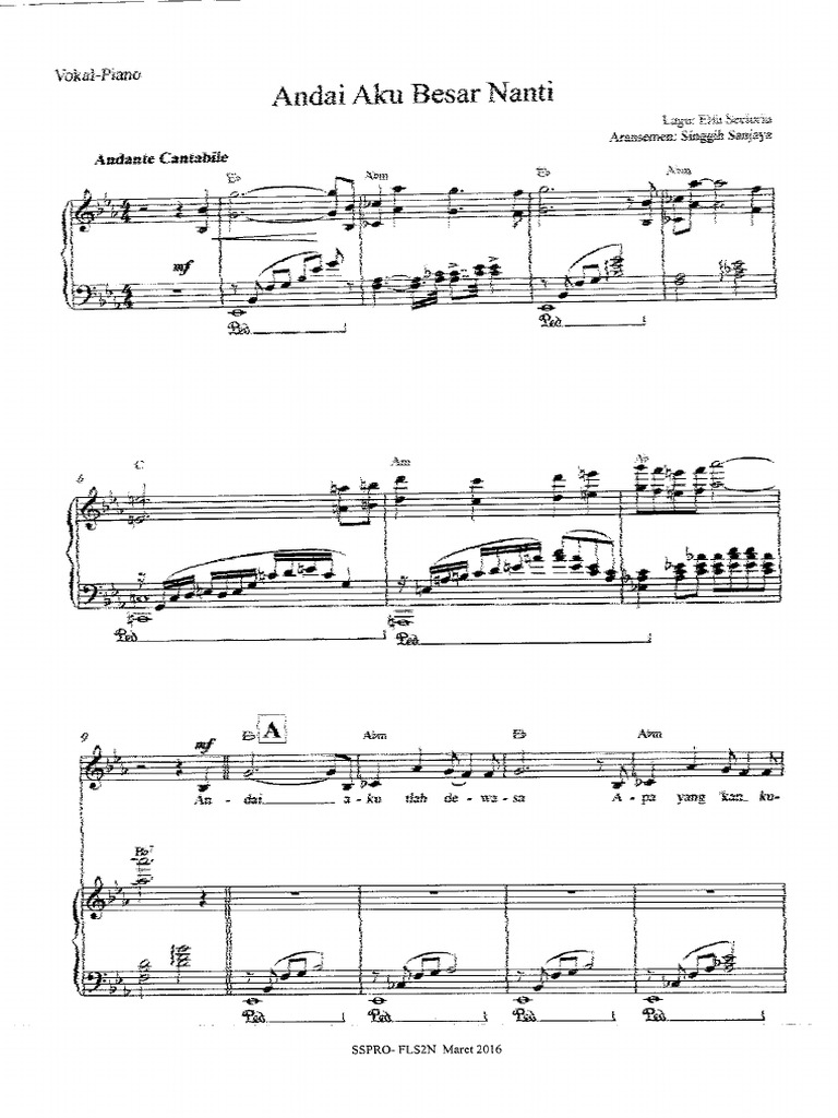 Andai Aku Besar Nanti Chord Chord Walls