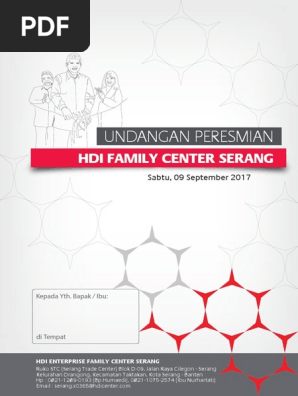 Undangan Peresmian Hdi Family Center Serang