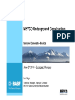 MEYCO Underground Construction: Sprayed Concrete - Basics