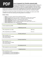 CCNA R&S- Cisco Commands List. Portable Command Guide