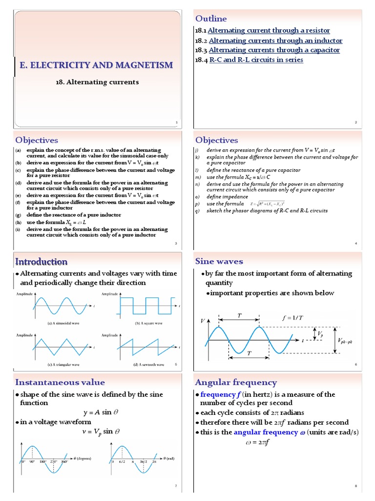 AC Circuits: Concepts & Calculations | PDF | Root Mean Square | Inductor