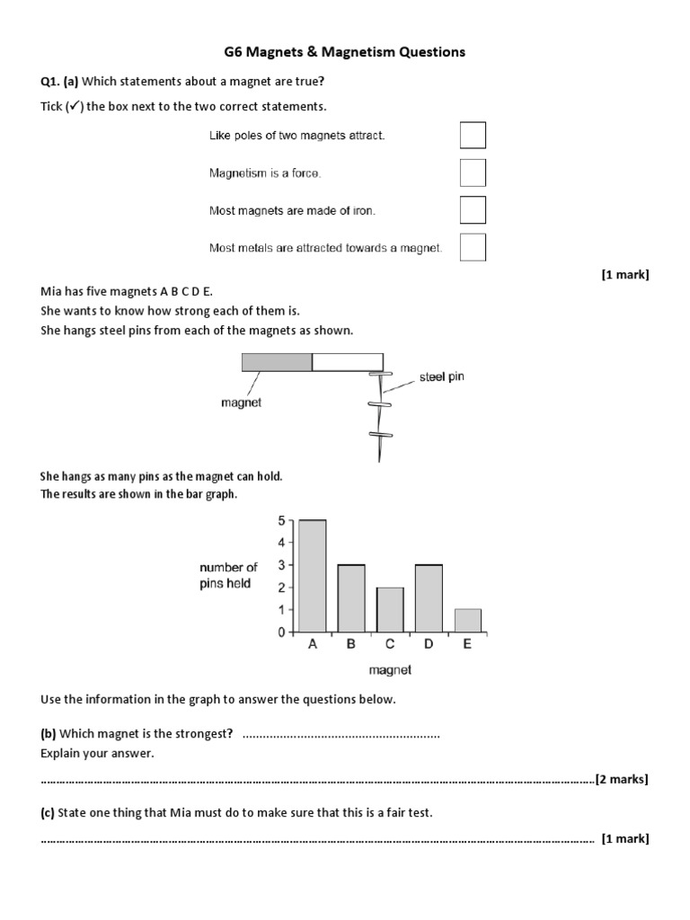 G6 & Questions Q1. (A) Which Statements About A